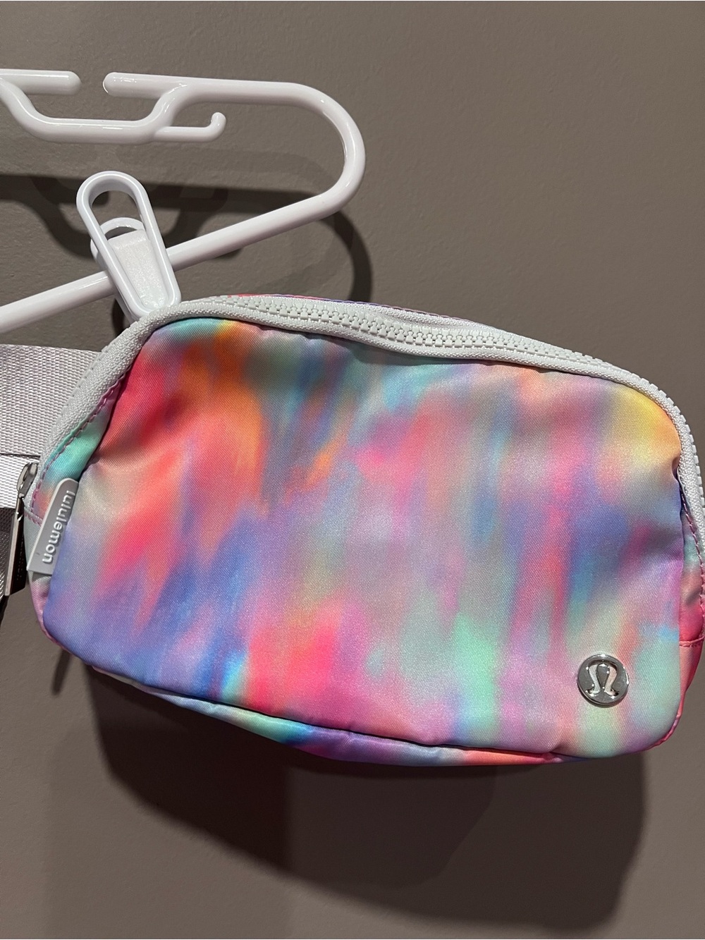 lululemon Pink and Light Gray Crossbody Pouch